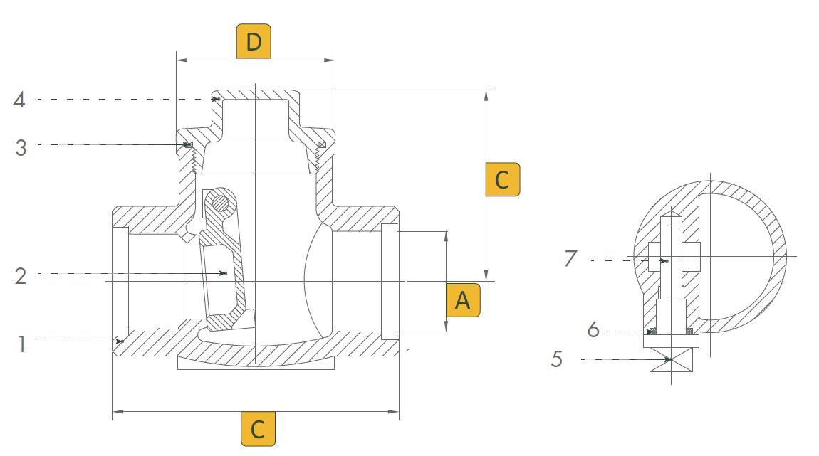 обратный клапан с поворотной резьбой из нержавеющей стали-клапан masoneilan