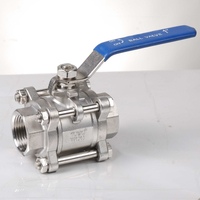 Трехсекционные плавающие шаровые краны из нержавеющей стали с разъемным корпусом и резьбовыми соединениями